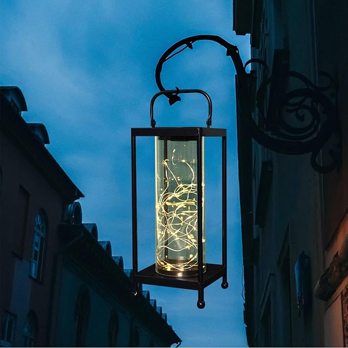 Solar Lanterns Outdoor Hanging - Solar Table Lights Waterproof Landscape Lights - Fairy Lights with 36 Warm White LED Designs for Outdoor Tabletop Patio Garden Yard and Pathway Decoration(1 Pack)