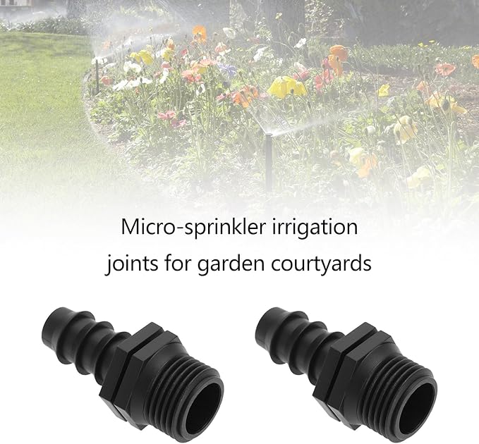 SING F LTD 20pcs 16mm to 1/2 Inch Couplings Irrigation Hose Connector Garden Hose Connector Kit Barb Connector for Drip Irrigation System Garden Pipe Fitting