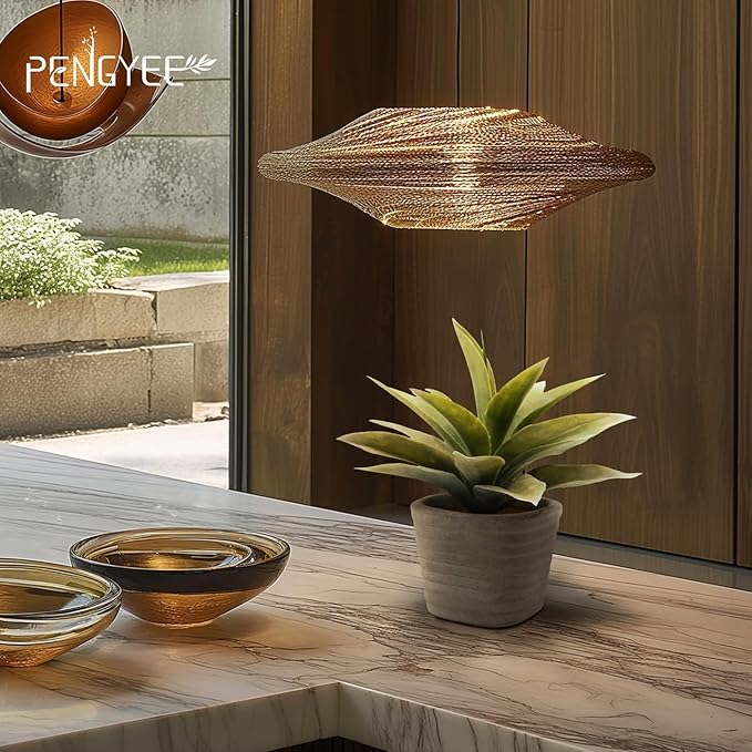 2 Pack Fake Plants 11.42 Inch, Artificial Agave Plants Potted, Faux Agave Plant Indoor for Home Room Office Bathroom Bedroom Kitchen Farmhouse Greenery Decor