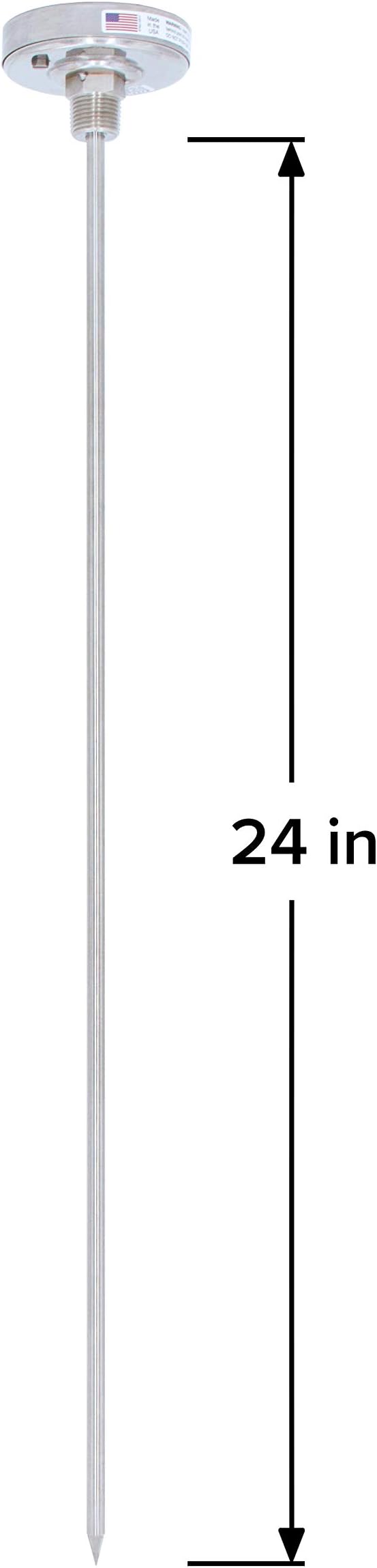REOTEMP Heavy Duty Compost Thermometer - Fahrenheit (24 Inch Stem), Made in The USA