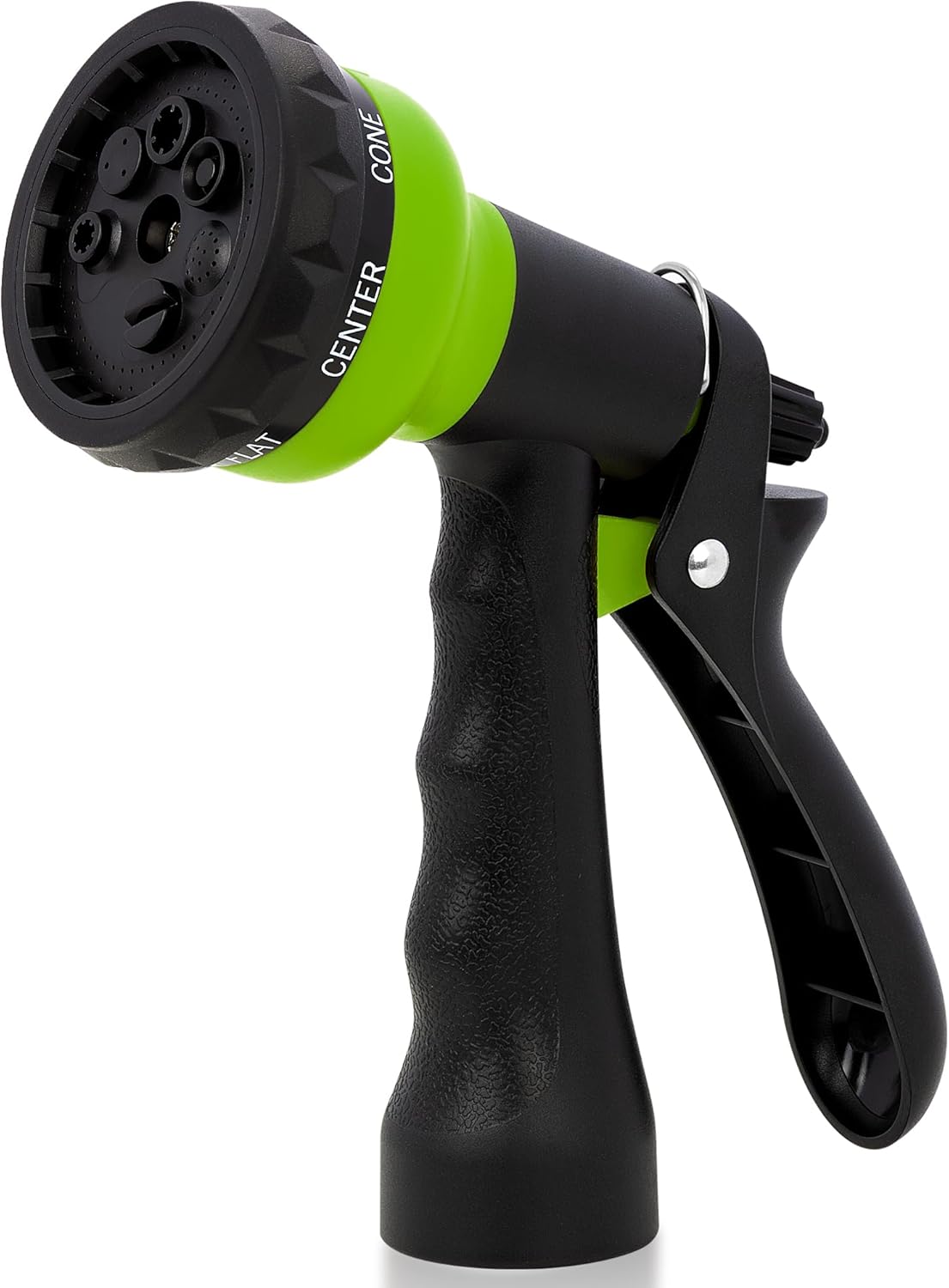 NEXCOVER Garden Hose Nozzle Sprayer - 7 Adjustable Watering Patterns Nozzle for Water Hose, Non-Slip Garden Spray Nozzle for Car Washing, Watering Plants, Pets Showering, Lawns Cleaning, Green