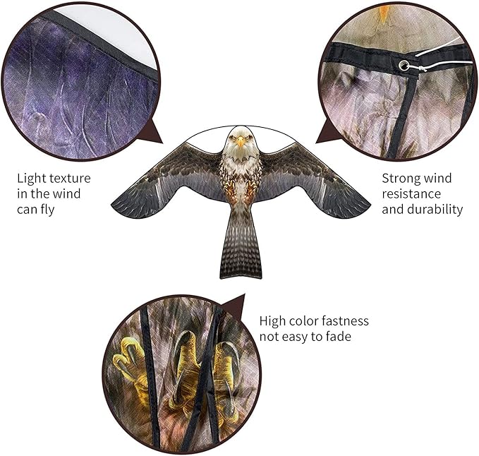 Bird Hawk Flying Kite for Crops Farm Protector Bird Scarer Kites Without Pole-Style B Kite