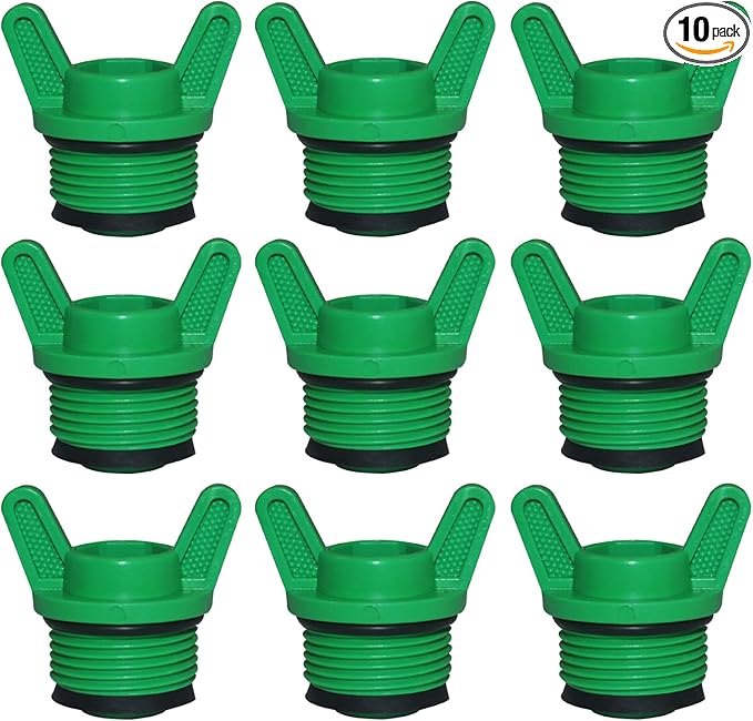 10 Pieces PT Male Thread PPR Pipe Plug Garden Irrigation Tubing Stopper Drain Plugs Caps for Garden Lawn Irrigation Watering Equipment (3/4 inch)