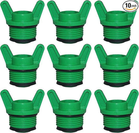 10 Pieces PT Male Thread PPR Pipe Plug Garden Irrigation Tubing Stopper Drain Plugs Caps for Garden Lawn Irrigation Watering Equipment (3/4 inch)