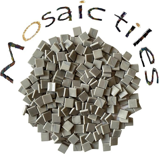 SMEIINIK 1.1lb Bulk Iridescent Color Mosaic Tiles for Crafts, Glass Mosaic Pieces, Stained Glass Tiles, 260 Pieces, 15mm Square, Polished Edge, Art Deco Style, Not Water Resistant
