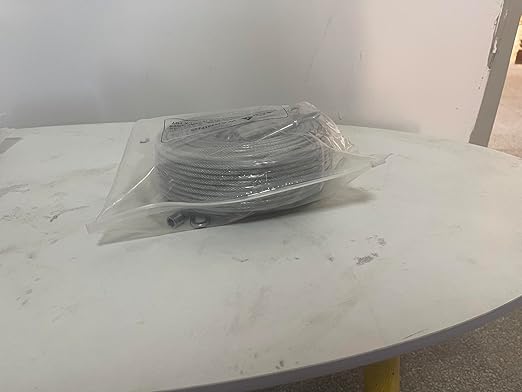 3/16 Wire Rope Kit, 165ft Vinyl Coated Galvanized Steel Cable with M5 Turnbuckles for Cables Wire, Rope Clamp & Thimble, 7X7 Strand Aircraft Cable for Anchored Shed, Fencing, Sunshade