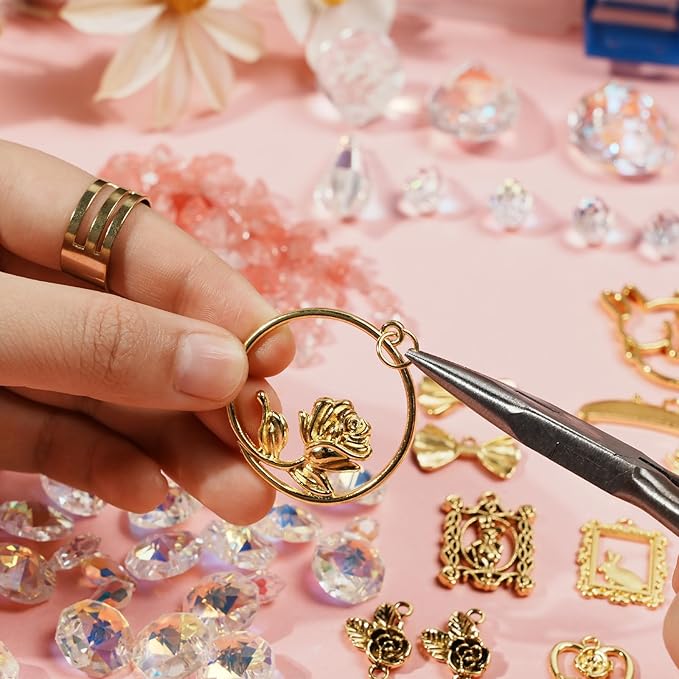 WASTROYAL 420 Pcs DIY Suncatcher Making Supplies Kits for Adults Hanging Prism Sun Catcher with Crystals Rainbow Maker for Indoor Window Home Wedding Garden Christmas Decor (Rabbit)