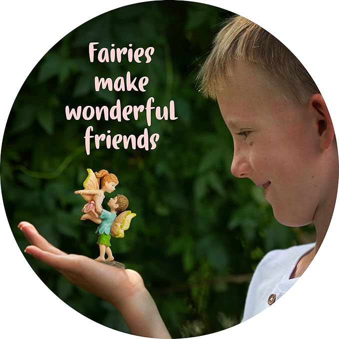 WILD PIXY Miniature Fairy Figurine - Fairy Garden Fairies with an Inspiration Theme, Includes A Fairy Poem and Gift Box, Gorgeous Miniature Garden Decoration for Indoor or Outdoor Fairy Gardens