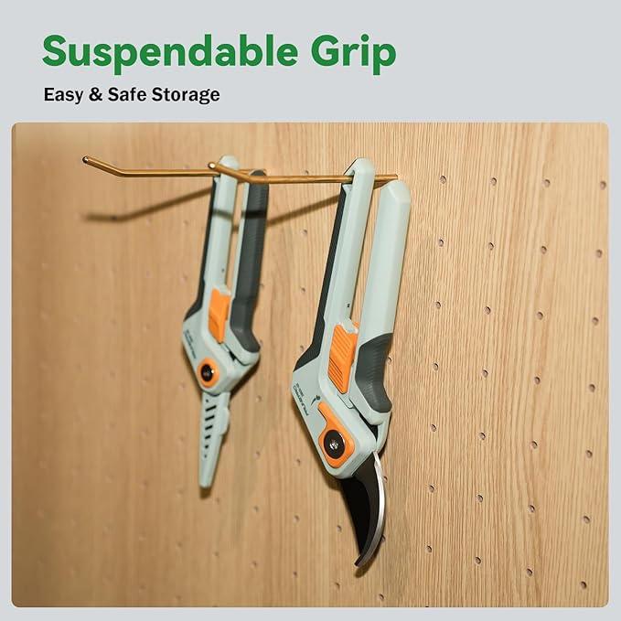 PrunePro 8" Professional Pruning Shears for Gardening Bypass Hand Pruner Stainless Steel Sharp Garden Scissors Plant Flower Rose Garden Clipper - 2 Pack