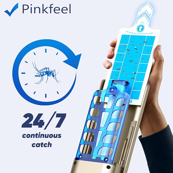 Fly Trap Indoor, Plug in Fruit Fly Traps for Indoors(1 Device + 10 Refills),Gnat Light Traps for House Indoor Bug Zapper, Gnat Killer Indoors Catcher for Home Office (White)