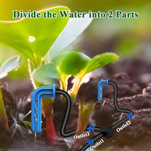 Automatic Irrigation Accessories Contain 10 Meter Irrigation Hose,10 Irrigation Drippers,10 Tees and Filter for Garden Plant Irrigation,Expansion Irrigation Kits for Solar Irrigation System