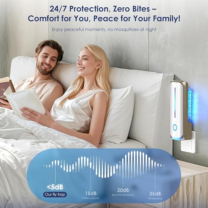 Fly Trap Indoor, Plug in Fruit Fly Traps for Indoors(1 Device + 10 Refills),Gnat Light Traps for House Indoor Bug Zapper, Gnat Killer Indoors Catcher for Home Office (White)