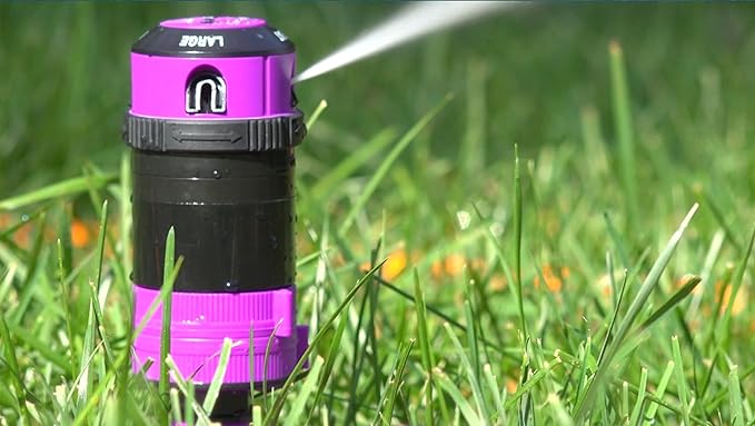 Dramm ColorStorm Gear Drive Sprinkler on Heavy Duty,Durable Metal Base, 4 Patterns, Ideal for Small, Medium & Large Areas with Pass Through Feature, Yellow, 40 Foot Diameter