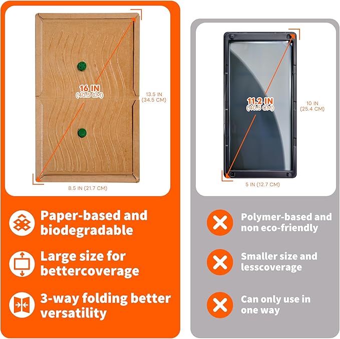 Glue Mouse Traps Indoor for Home 6 Pack, Large Sticky Mouse Traps for Inside House, Pre-Baited Adhesive Non-Toxic Glue Traps for Mice Rats, Snakes, Lizard, Insect(13.5" x 8.5")