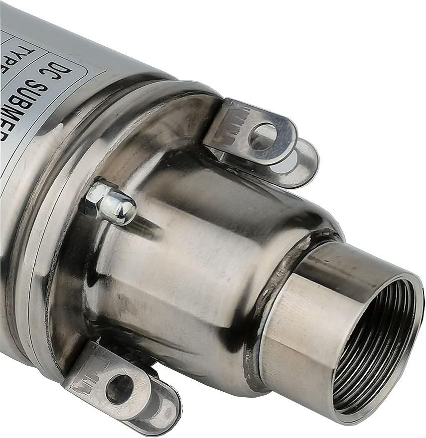 12V Deep Well Submersible Pump 200W DC Solar Power Deep Well Pump 3" Stainless Steel Submersible Well Pump 1"Bore Pump High Lift 131ft Pressure Well Water Pumps for Home,Industrial,Irrigation Use