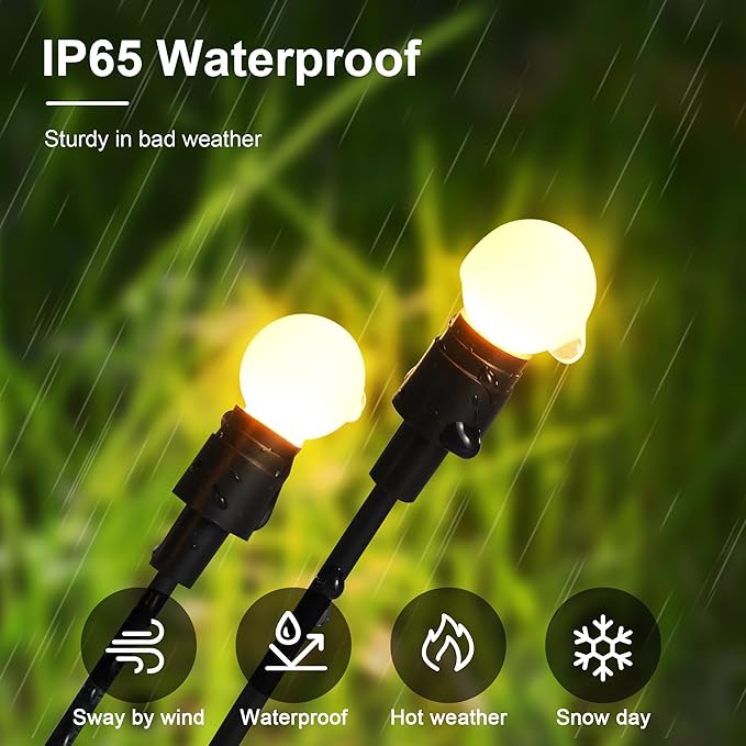 Solar Lights Outdoor Decoration, Waterproof Xmas Outdoor Lights Decor for Yard, Patio, Garden, and Front Porch, 40 LEDs Swing with The Wind (4 Pack, Warm White)