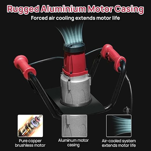 DC HOUSE 1500W Electric Post Hole Digger Earth Auger Hole Digger Auger Digging Tools with 6" Digging and Extension Rods for Farmland Garden Plant