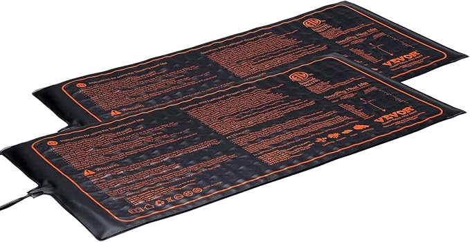 VEVOR 2 Pack Seedling Heat Mat 10"x 20.75", MET-Certified Warm Hydroponic Plant Heating Pad for Seed Starting, Waterproof Heating Mats for Germination, Indoor Gardening Tested toStandards