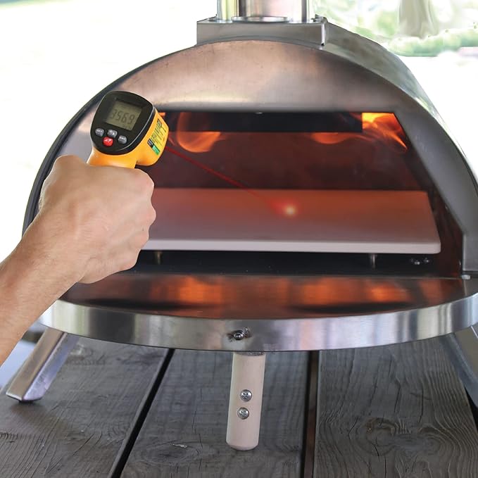 Outdoor Pellet Pizza Oven - Original Pellethead PoBoy Wood Fired Portable Grill with Peel, Blower, 13" Pizza Stone Accessories Kit