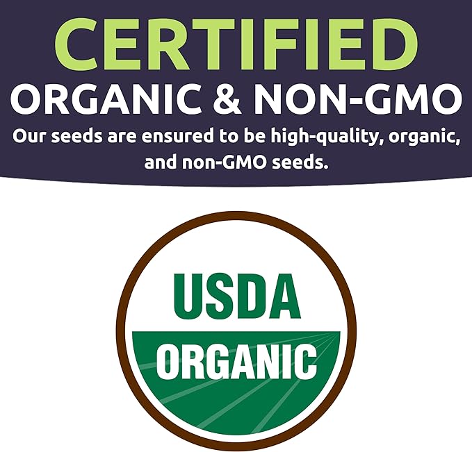 Organic Herb Seeds Variety Pack - 10 Individual Packs - 2025 Season - Basil, Cilantro, Dill, Thyme, Parsley and More! for Indoor & Outdoor Planting (Non-GMO, Certified Organic)