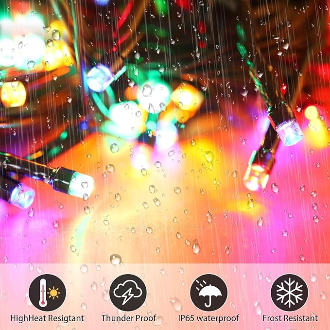 6-Pack Solar String Lights, 600 LED Extra-Long 236Ft Solar Christmas Lights Outdoor Waterproof, 8 Modes Multicolor Led Christmas Lights for Garden, Patio, Wedding, Christmas Decorations