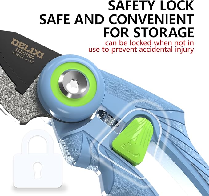 DELIXI Pruning Shears Anvil Garden Clippers, 1/2-Inch Cut Capacity Hand Pruners, Stainless Steel Blade with Non-Stick Coating, Ergonomic Small-Hand Design for Dry and Hard Branches