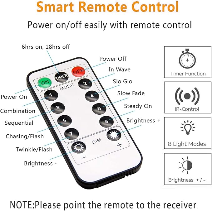 2 Pack 36ft 100 LED Battery Operated String Lights with Remote Timer Waterproof 8 Modes String Lights for Bedroom, Garden, Easter, Party, Christmas Indoor and Outdoor Decorations -Cool White