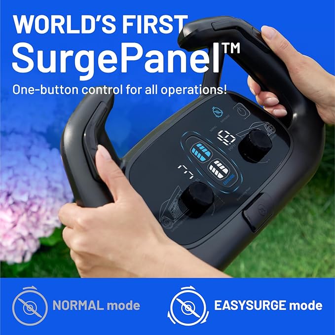 Electric Lawn Mower, Self-propelled Lawn Mower Cordless 40V(2x20V) 18.5" Brushless Mower with Electric Cutting Height Adjustment, Higher Rotation Speed, 2 x 4.0Ah Battery and Rapid Charge Included