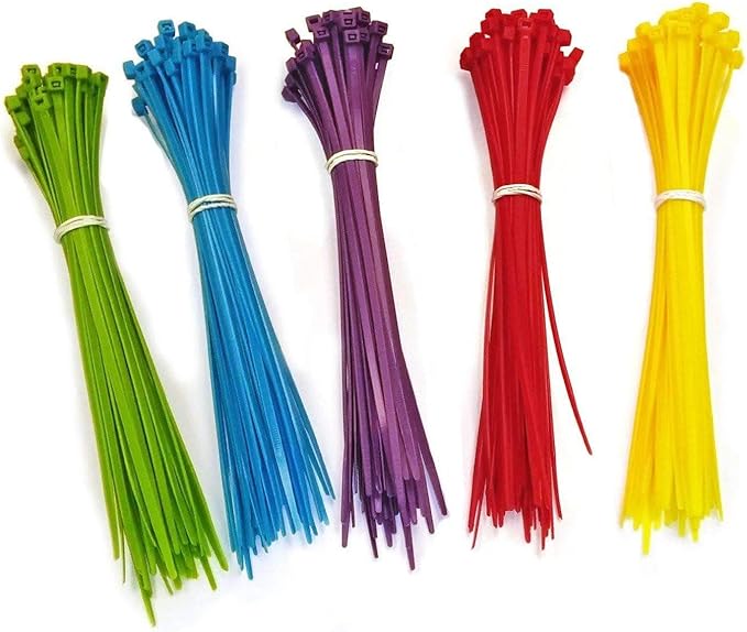 4 Inch Blue Zip Ties (100 Pieces) 18lb Strength, Nylon Cable Wire Ties