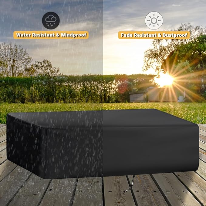 Grill Cover for GasOne 26 in Flat Top Gas Grill with 3 Burners, Heavy-Duty 600D Tabletop BBQ Cover for Gas One Portable Tabletop Griddle