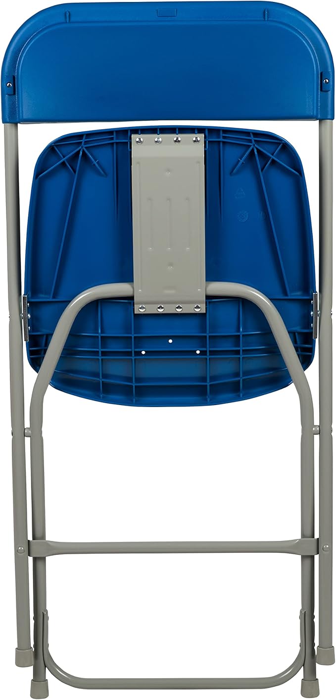 Flash Furniture Hercules Series Plastic Folding Chair - Blue - 4 Pack 650LB Weight Capacity Comfortable Event Chair-Lightweight Folding Chair