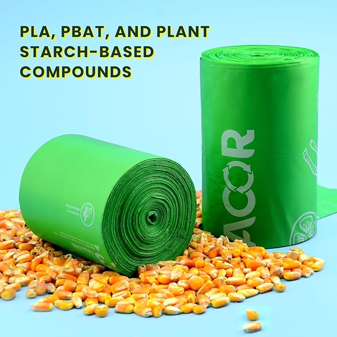 3 Gallon Compostable Trash Bags, Compost Bags for Countertop Bin, 200 Count (Pack of 2) BPI Certified and Meet The ASTM D6400 Standard