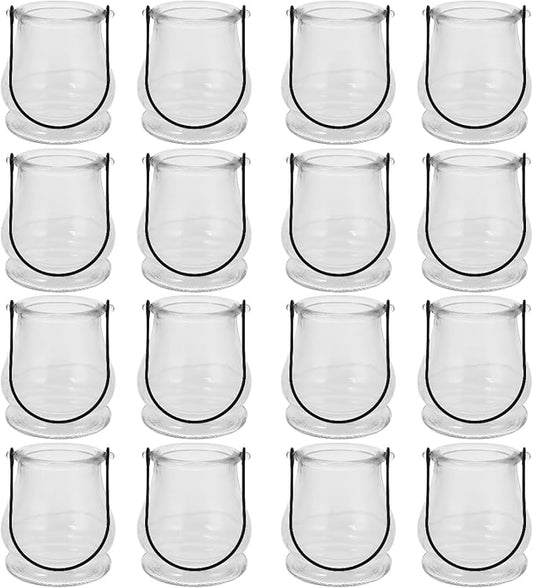 Cabilock Candle Holder Hanging Tealight Holder: 16pcs Glass Air Plant Succulent Vase Hanger Plant Terrariums Glass Orbs Air Plants for Party Wedding Centerpiece