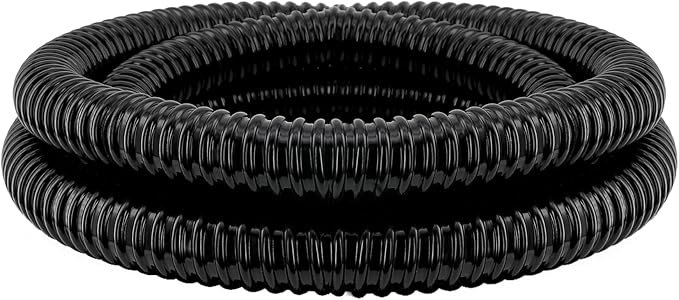 1" Dia. Corrugated Pond Tubing 1-Inch ID, 3.9 FT Length, Black PVC Kinkproof Strong Flex Tubing