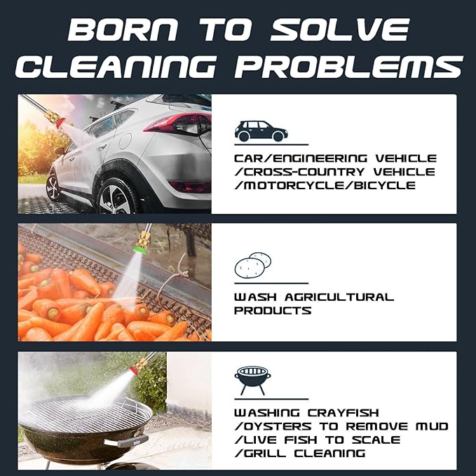 Professional 4200PSI 4GPM 196CC Gas Pressure Washer, Commercial Gas Power Washer with 5 Nozzles 25FT Hose Foam Bottle for Car Fence Driveway Yard (EPA/CARB/ETL Compliant), 2 Green Wheels