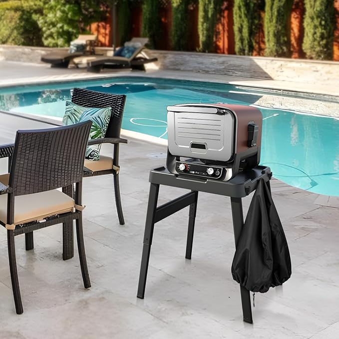 Unicook Outdoor Pizza Oven Cover Compatible with Ninja Woodfire Pizza Oven OO100 Series, Heavy Duty Waterproof Fade Resistant Dust Protector for Portable Tabletop Small BBQ Grills