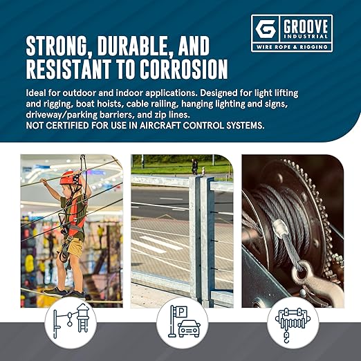 1/4’’ 7x19 Hot Dip Galvanized Aircraft Cable – Steel Wire Rope - 4000 Feet