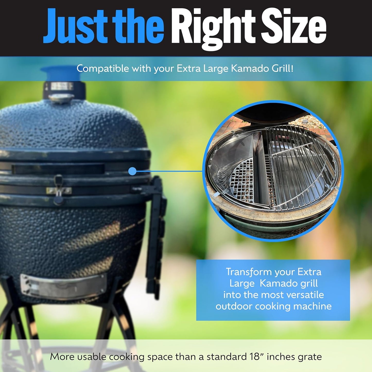 SnS Grills Slow ‘N Sear® 5-Piece Cooking System - Patented Charcoal Basket with Removeable Water Reservoir, EasySpin Grate, Drip Pan for Low ‘N Slow Smoking & Charcoal Grilling on Big Green Egg XL