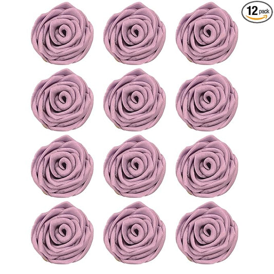 Confect Edible Lavender Rose Toppers – 12-Pack Lilac Roses for Cake & Cupcake Decorating– Stunning Edible Floral Toppers for Desserts- Vegan, Nut-Free, Soy-Free, Dairy-Free, Palm Oil-Free