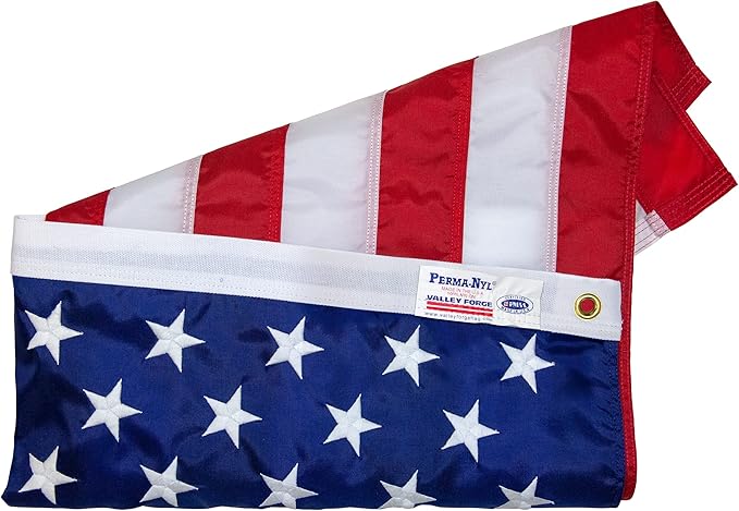100% Made in the USA - 3'x5' ft – Perma-Nyl Sewn Nylon with Grommets - Sturdy, Durable, and Patriotic - Great For Gardens, Homes, Patios and Cars – By Valley Forge Flag