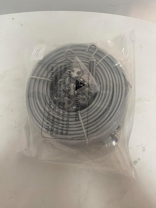 3/16 Wire Rope Kit, 165ft Vinyl Coated Galvanized Steel Cable with M5 Turnbuckles for Cables Wire, Rope Clamp & Thimble, 7X7 Strand Aircraft Cable for Anchored Shed, Fencing, Sunshade