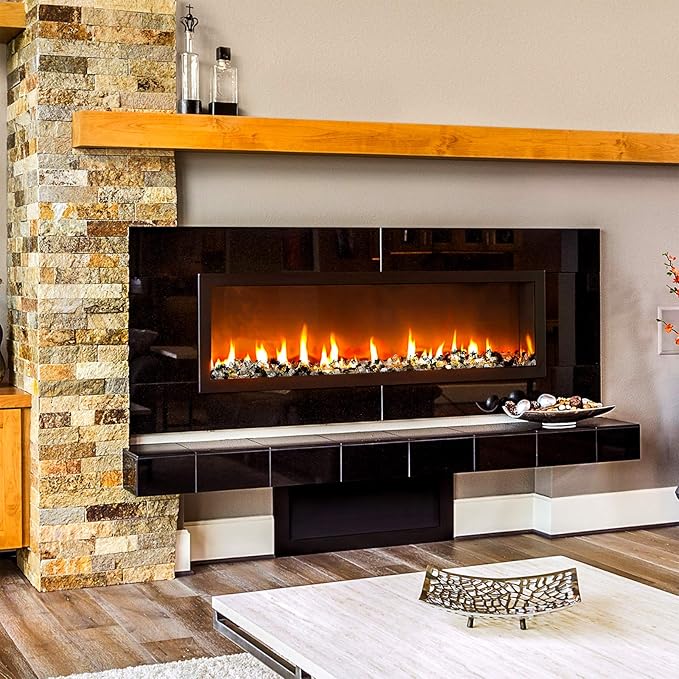 Mr. Fireglass 10 Pounds Blended Reflective Fire Glass for Fire Pit Fireplace and Landscaping, 1/2 Inch Mixed Colored High Luster Fireglass Rocks for Outdoor and Indoor Use Gold+Onyx Black+Platinum