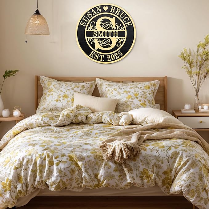 Personalized Christmas Gifts 2025 Custom Wedding Anniversary Sign Personalized Family Name Signs Monogram Wall Décor Best Housewarming Gifts