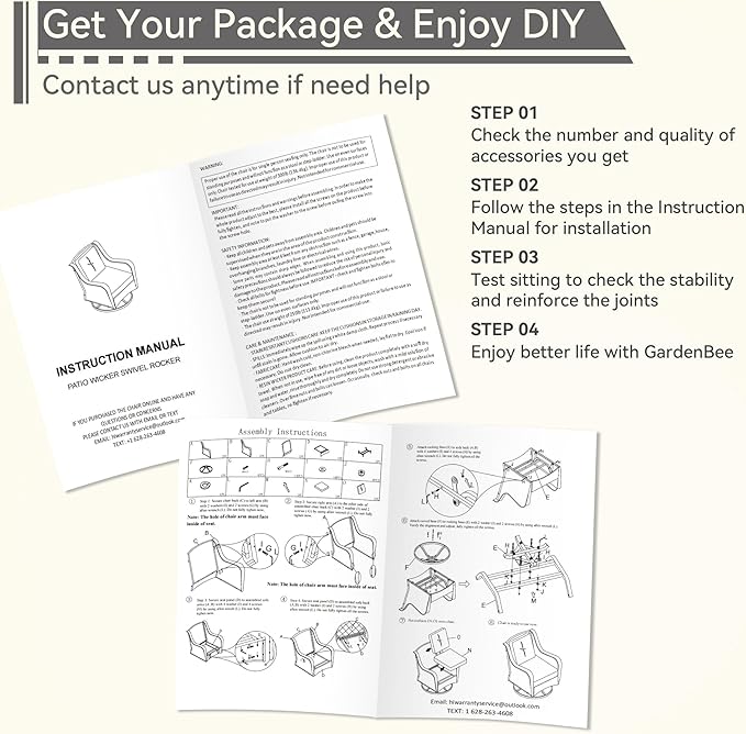 Outdoor Swivel Rocker Patio Chairs Set of 2 - Outdoor Wicker Patio Conversation Sets 2 Pieces with Olefin Fabric Cushions Suitable for Backyard Deck and Porch, Red