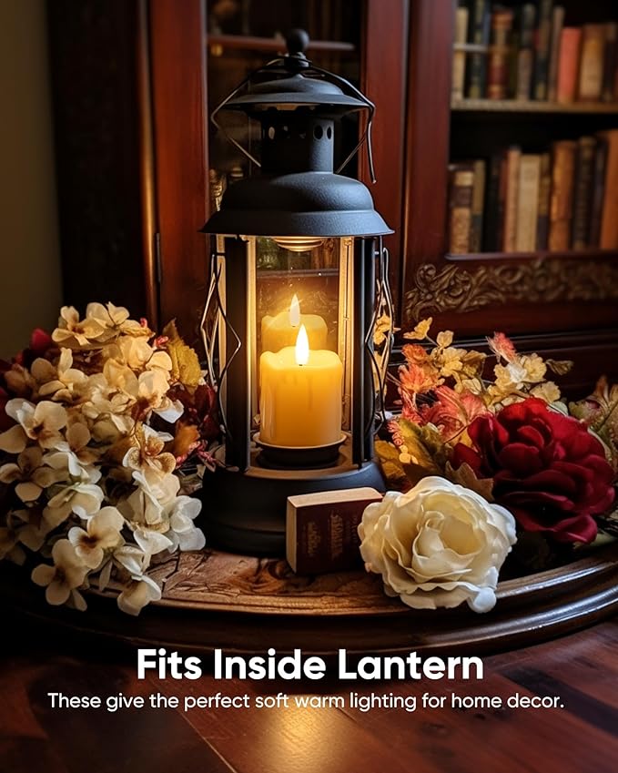 Homemory 12Pack 2" x 2" Timer Remote Control Flameless Votive Candles, Realistic Battery Operated Candles, 3D Wick Electric Fake Candles for Christmas, Wedding, Home Decorations