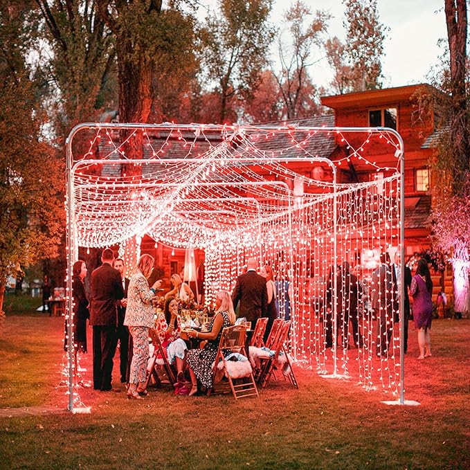 500 LED Red Christmas Lights, 165ft Red String Lights 8 Modes Clear Wire, Connectable Waterproof Plug in Red Twinkle Lights for Tree Bedroom Indoor Outdoor Christmas Decorations