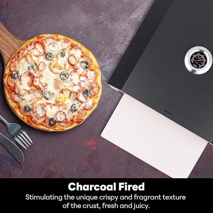 Ayiusedeza Outdoor pizza oven, a convenient pizza oven with a handle for grilling, suitable for use in courtyards and gatherings (pizza)