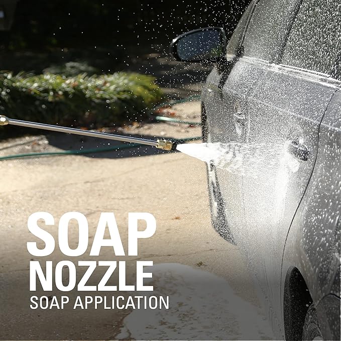 Greenworks 2000 PSI (13 Amp) Electric Pressure Washer (Wheels For Transport / 20 FT Hose / 35 FT Power Cord) Great For Cars, Fences, Patios, Driveways