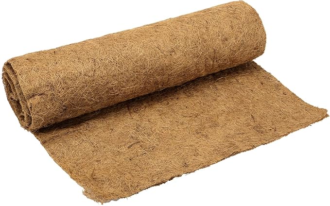 MOUYAT 24 x 79 Inch Large Coco Fiber Roll, Wall Basket Planter Liner Coconut Fiber Mat Coir Liner Sheet for Hanging Baskets, Flowerpot, Garden Decor, Brown
