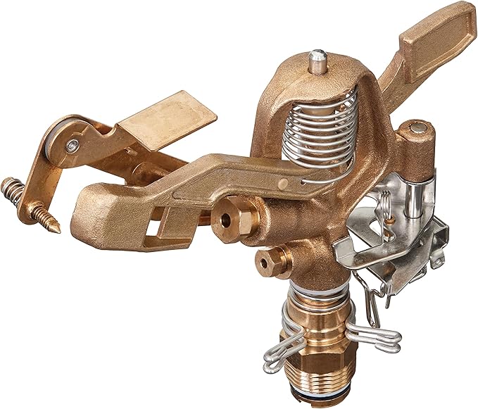 3 Pack Orbit 3/4 Inch Thread Heavy Duty Brass Impact Impulse Sprinkler System Head - 55016